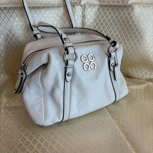 Coach White Leather Satchel